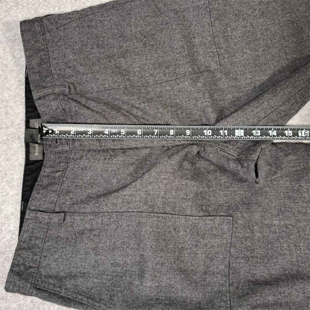 Banana Republic Vintage Men's Gray Wool Dress Pants Size 35 Classic Fit